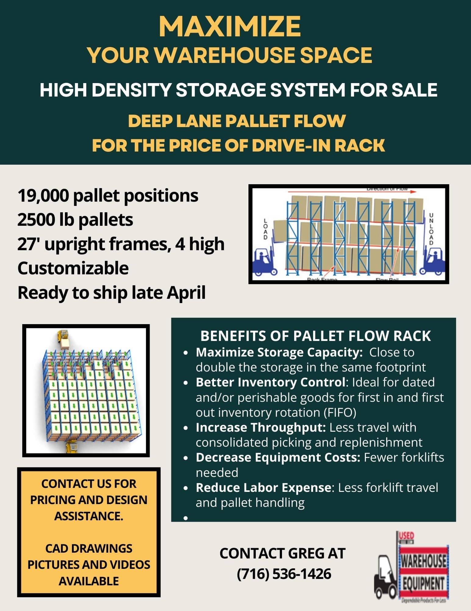 Used Structural Pallet Rack